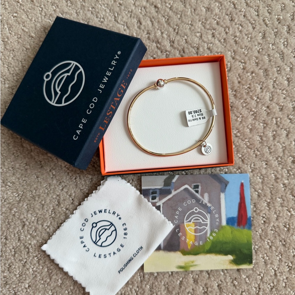 Cape Cod Bracelet, NWT Size 7.5, Gold filled & silver